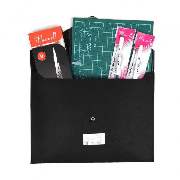 Набор Maxwell 143-7012 (коврик а4, ножницы портновские 08" 220*100, два маркера, в фетровом конверте)
