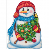 Набор для вышивания PANNA арт. PD-7302 Подушка. Снеговик 34х45,5 см