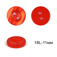 Пуговицы пластиковые C-NE66 цв.св.оранжевый 18L-11мм, 2 прокола, 144шт