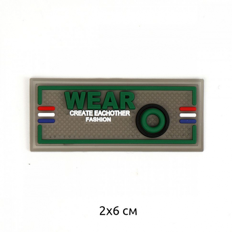 Аппликации пришивные арт.TBY.2386 Wear 2х6см, зеленый уп.20 шт