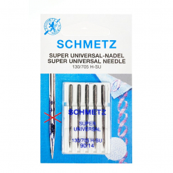 Иглы для бытовых швейных машин Schmetz стандартные покрытием антиклей 130/705H-SU №90 уп.5 игл