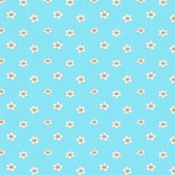 Ткань для пэчворка PEPPY Бабушкин Сундучок 140 г/м? 100% хлопок цв.БС-41 ромашки голубой уп.50х55 см