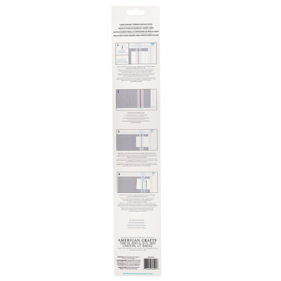 192284_Резак "Laser Square Trimmer" для работы с лазерными линейками, со сменными лезвиями, 3 дизайна