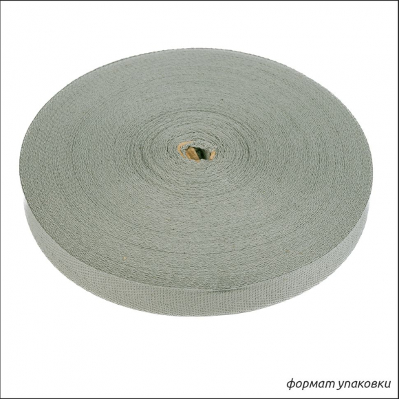 Тесьма киперная 22 мм хлопок 1,8г/см арт.12.2С-257К.22.040 цв.св.серый уп.50м