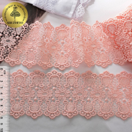 Кружево гипюр KRUZHEVO арт.TR.02584 шир.80мм цв.5 розовый уп.9м