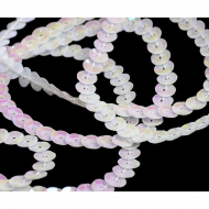 Пайетки на нитях 6мм Cream Colour арт.TBY-FLKU06-CC цв.0319 белый уп.73,12м