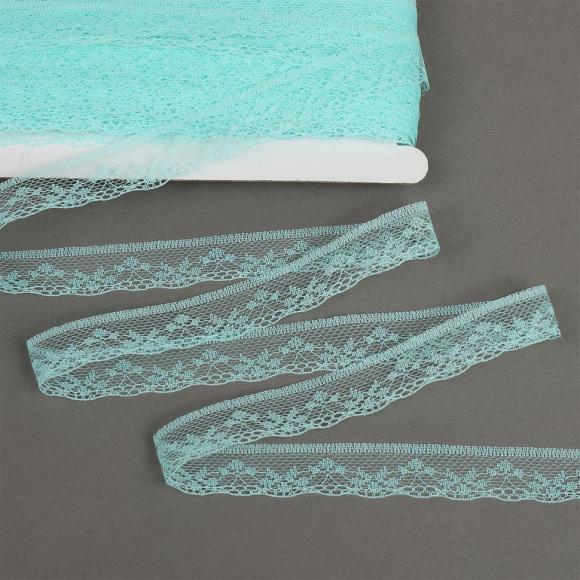 Кружево-трикотаж KRUZHEVO арт.TBY 1669 шир.20мм цв.08 мятный, уп.27,4м Кружево-трикотаж KRUZHEVO арт.TBY 1669 шир.20мм цв.08 мятный, уп.27,4м