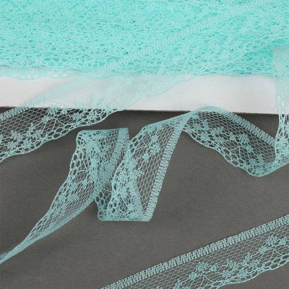 Кружево-трикотаж KRUZHEVO арт.TBY 1669 шир.20мм цв.08 мятный, уп.27,4м Кружево-трикотаж KRUZHEVO арт.TBY 1669 шир.20мм цв.08 мятный, уп.27,4м