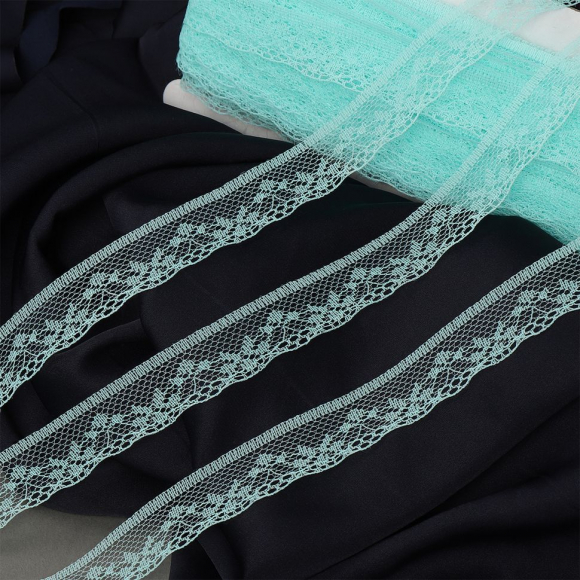 Кружево-трикотаж KRUZHEVO арт.TBY 1669 шир.20мм цв.08 мятный, уп.27,4м Кружево-трикотаж KRUZHEVO арт.TBY 1669 шир.20мм цв.08 мятный, уп.27,4м