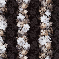 Ткань для пэчворка PEPPY Wexford Garden 146 г/м? 100% хлопок цв.SRK-17108-2 BLACK уп.50х55 см