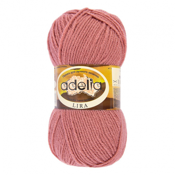 Пряжа ADELIA LIRA (100% акрил) 10х50г/200м цв.08 античная роза