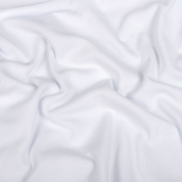 Ткань трикотаж Рибана с лайкрой 220г опененд 80-90см белый уп.3м