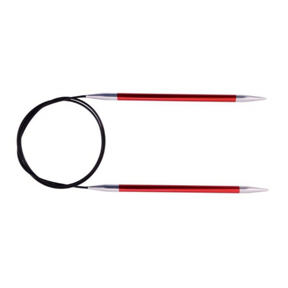 47203 Knit Pro Спицы круговые для вязания Zing 2,5мм/150см, алюминий, гранатовый