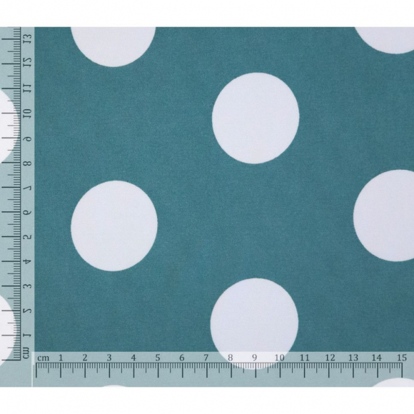 Ткань Софт Ниагара в горошек 80 г/м? 94% полиэстер, 6% спандекс шир.145 см арт.Р.19158.04 цв.04 тиффани уп.25м