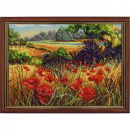 Рисунок на ткани (Бисер) КОНЁК арт. 9926 Поле маков 45х60 см