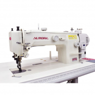Прямострочная промышленная швейная машина с шагающей лапкой Aurora A-3500D со встроенным мотором и позиционером иглы