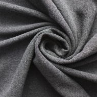 Ткань Креп 260 г кв.м  63% полиэстер, 32% вискоза, 5% спандекс шир.147 см арт.Р.15128.04 цв.04 серый уп.25м