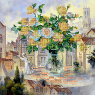 Схема на холсте АБРИС АРТ арт. AC-265 У городской ратуши 30х30 см