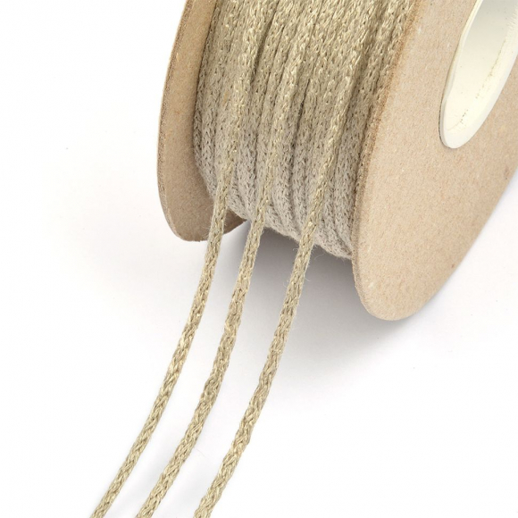 Шнур круглый х/б 03мм 08С2418 рис.5541 3мм цв.071 льняной уп.50м