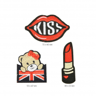 Набор термоаппликаций арт.TBY.V11 Kiss уп.3шт