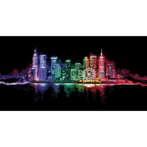 Набор для вышивания СДЕЛАЙ СВОИМИ РУКАМИ арт.Н-16 Ночной город 100х45 см