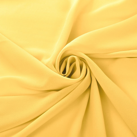 Ткань шифон арт.TBY.8024-152 плот.85г/м2 100% ПЭ шир. 150см цв.152 нежно желтый уп.5м