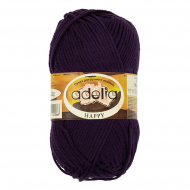 Пряжа ADELIA HAPPY (100% акрил) 10х50г/128м цв.20 т.фиолетовый