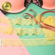 Кружево-стрейч KRUZHEVO арт.TBY.L839 шир.35мм цв.12 бл.желтый уп.50м