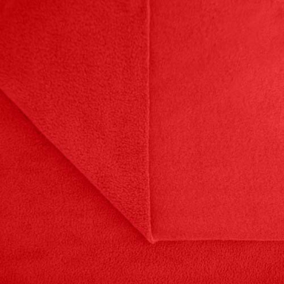 Ткань флис 2-х сторонний МТ-250-327 250 г/м? 100% ПЭ шир.150см  цв.160 яр.красный рул.70-110м (1кг - 2,75м)