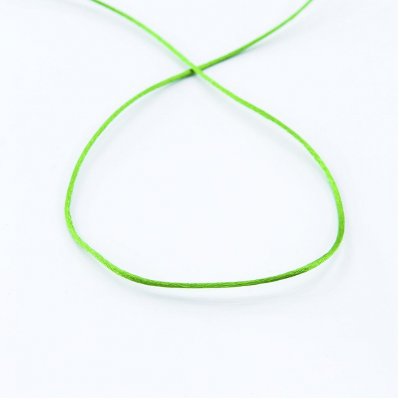 Шнур атласный SAFISA 1,5 мм, 25 м, цвет 62, майская зелень