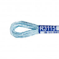 Нитки для вышивания Gamma мулине 100% вискоза 12 x 8 м цв.R3115 св.голубой