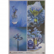 92175_Рисовая бумага А3 "Голубое и чашка" 92175_Рисовая бумага А3 "Голубое и чашка"