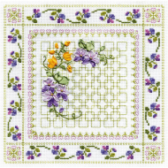 Набор для вышивания PANNA арт. C-0575 Пестрые цветы 26х26 см Набор для вышивания PANNA арт. C-0575 Пестрые цветы 26х26 см