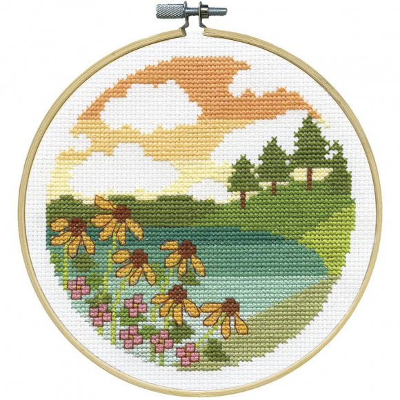 Набор для вышивания DESIGN WORKS арт.7073 На берегу озера Набор для вышивания DESIGN WORKS арт.7073 На берегу озера