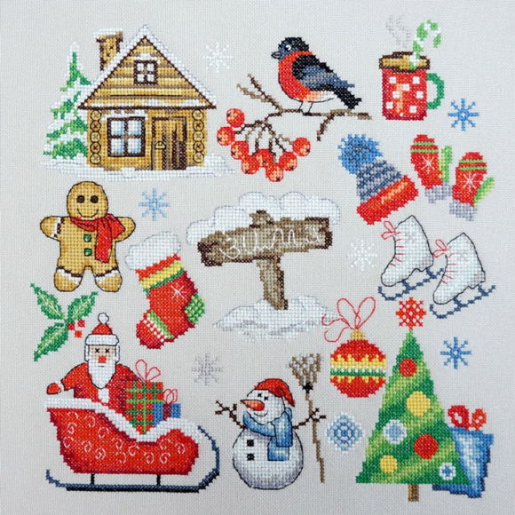 Набор для вышивания МАРЬЯ ИСКУСНИЦА арт.11.002.25 Зима 25х25 см