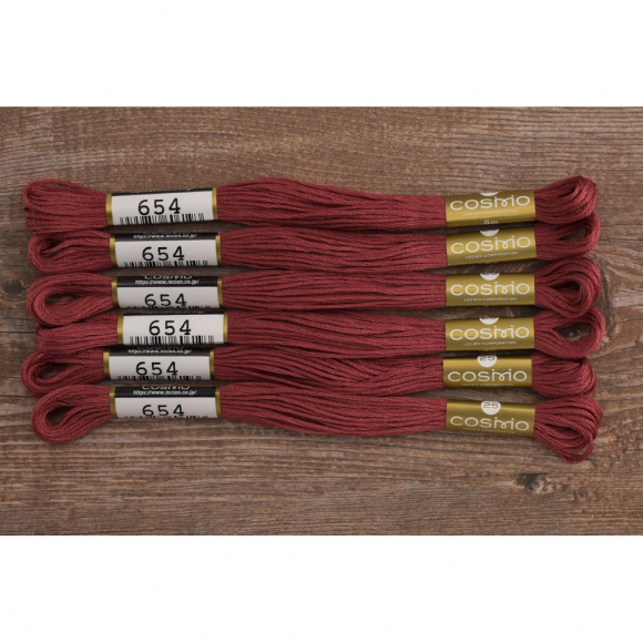 Мулине COSMO однотонный цвет 654 Мулине COSMO однотонный цвет 654