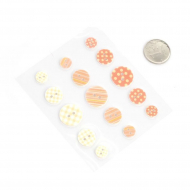 Набор пуговиц Magic Hobby для скрабукинга арт.MG BUT 101 цв.желтый уп.15 шт