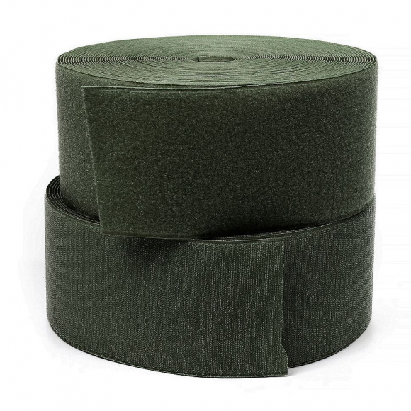 Лента липучка TBY пришивная кач.С шир.100мм цв.F327 хаки уп.25м (пара)