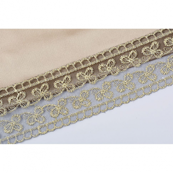 Кружево на сетке арт.TBY 10230A шир.60 мм цв.черный/золото уп.13,71м