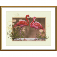 Набор для вышивания мулине НОВА СЛОБОДА арт.СВ4507 Фламинго 36,5х28 см