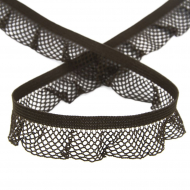 113055_Рюш эластичный PEGA, цвет коричневый, 17 мм