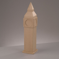 66322_Заготовка из папье-маше "Биг Бэн" бумага, 9 x 9 x 38 см