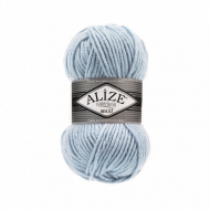 Пряжа для вязания Ализе Superlana maxi (25% шерсть, 75% акрил) 5х100г/100м цв.480 св.голубой