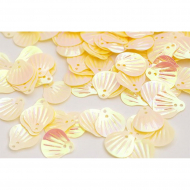 Пайетки россыпью арт.TBY-FLK269 12х14мм цв.020 св.желтый уп.50г