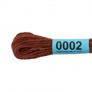 Нитки для вышивания Gamma мулине (0001-0206) 100% хлопок 24 x 8 м цв.0002 коричневый