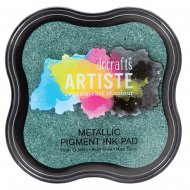 79254_Подушка штемпельная пигментная, зеленый металлик