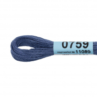 Нитки для вышивания Gamma мулине (0207-0819) 100% хлопок 24 x 8 м цв.0759 ярк.синий