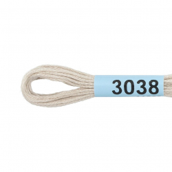 Нитки для вышивания Gamma мулине (0820-3070) 100% хлопок 24 x 8 м цв.3038 бл.серый