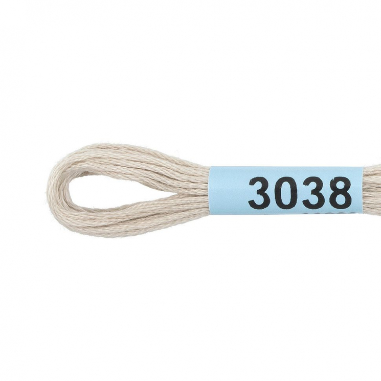 Нитки для вышивания Gamma мулине (0820-3070) 100% хлопок 24 x 8 м цв.3038 бл.серый