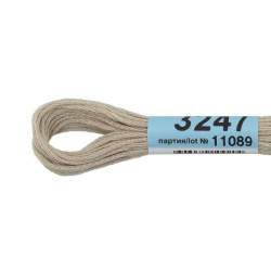Нитки для вышивания Gamma мулине (3173-6115) 100% хлопок 24 x 8 м цв.3247 серо-бежевый